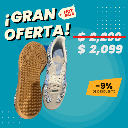 ADIDAS SAMBA LIBERTY LONDON - FLOREADO AZUL