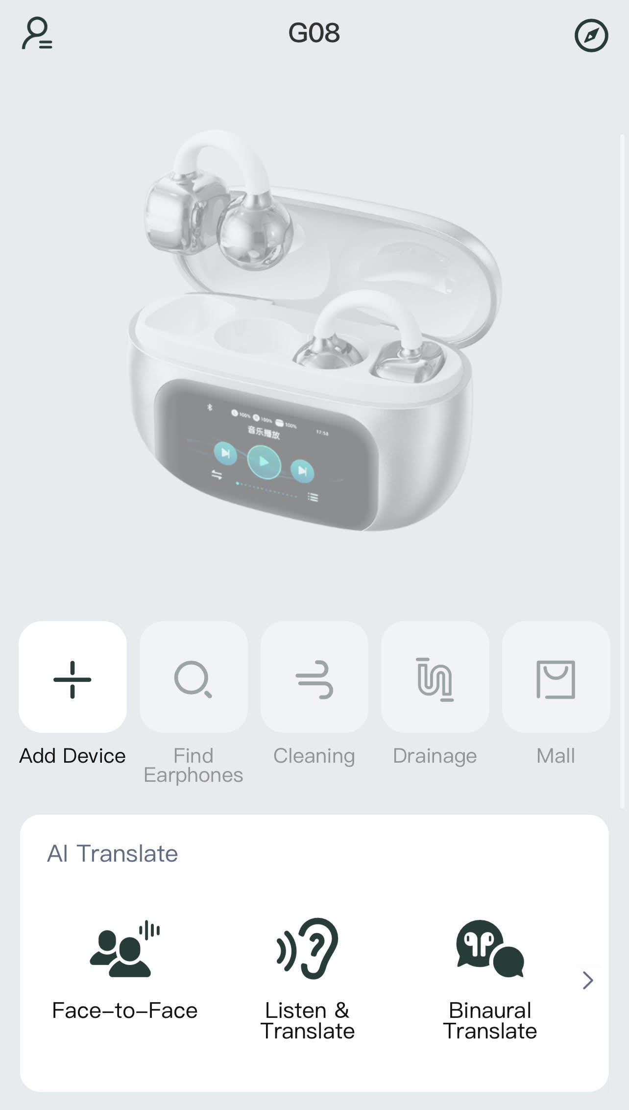 TOURACE G08 - Nuevos Audifonos Bluetooth - OWS TWS - Reducción de Ruido - Traducción IA - Resistente al agua