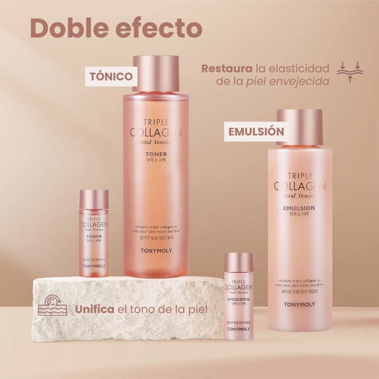 Set Triple Colágeno Para Todo Tipo De Piel 4piezas -  Tonymoly
