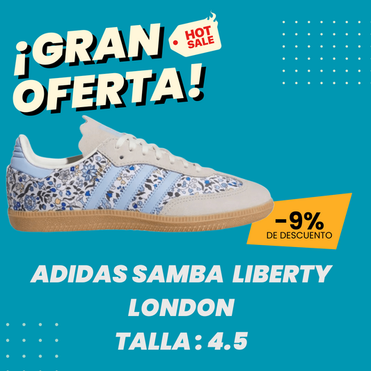 ADIDAS SAMBA LIBERTY LONDON - FLOREADO AZUL