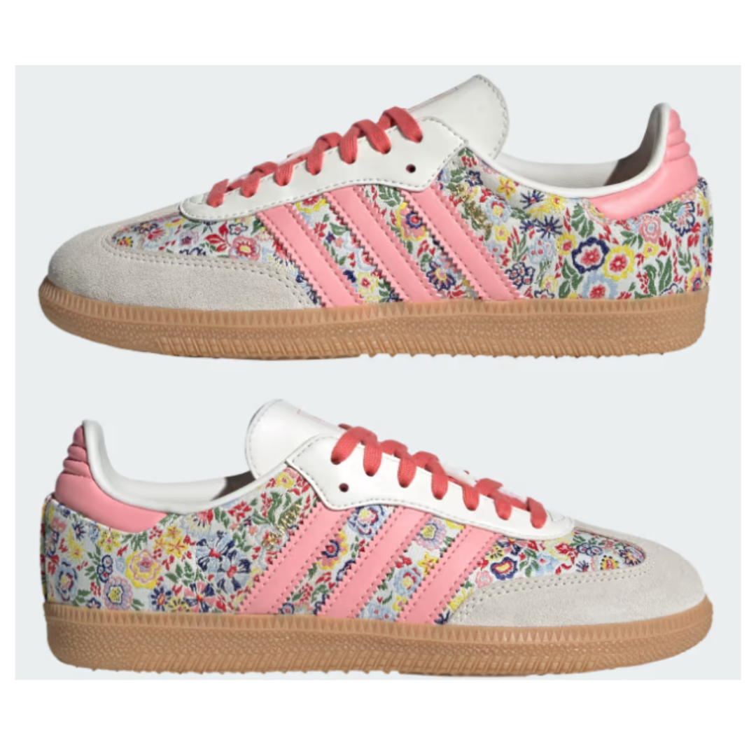 TENIS ADIDAS SAMBA LIBERTY LONDON - FLOREADOS ROSA