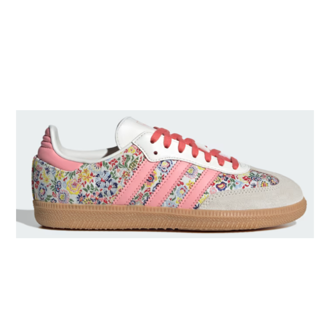 TENIS ADIDAS SAMBA LIBERTY LONDON - FLOREADOS ROSA