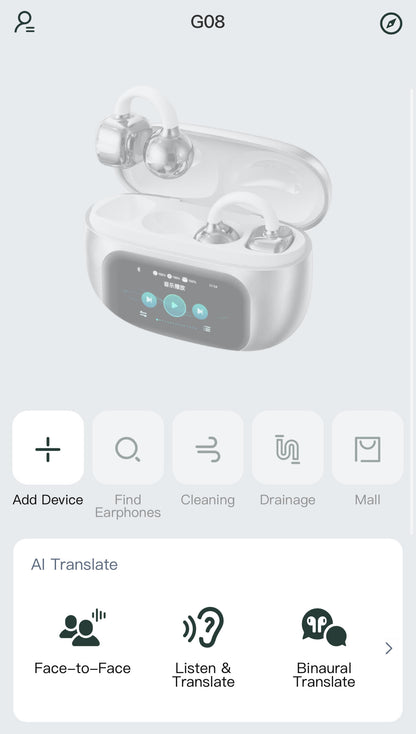 TOURACE G08 - Nuevos Audifonos Bluetooth - OWS TWS - Reducción de Ruido - Traducción IA - Resistente al agua